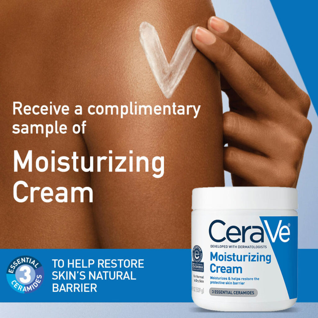 Free moisturizer cream sample